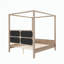 Grand lit plateforme à baldaquin en bois avec tête de lit tapissier-1907845088-1907845102