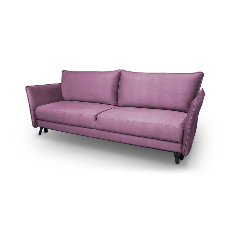 Pam 3 Seater Velvet Sofa Bed, Pink