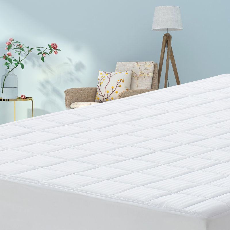 Protège-matelas en coton matelassé de luxe - grand, hypoallergénique et ajusté