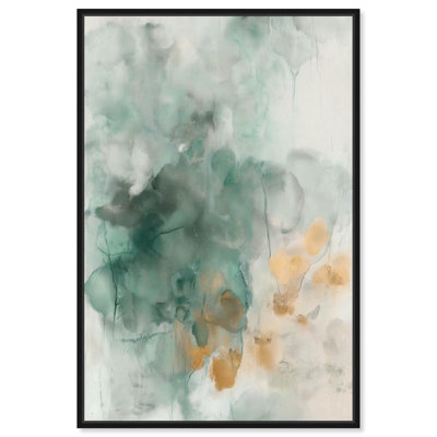 Verdant Vapours III Canvas Watercolor Abstract by 