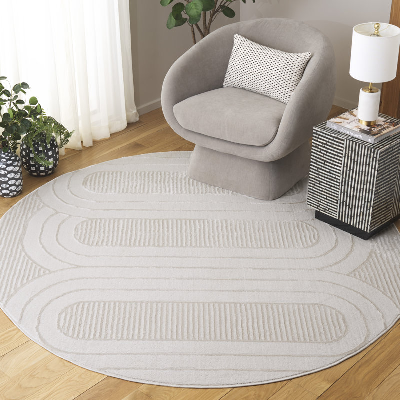 Tapis abstrait Kaillan Performance, Rond 6 pi 7 po