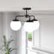 Kobie 3 Light Glass Semi Flush Mount