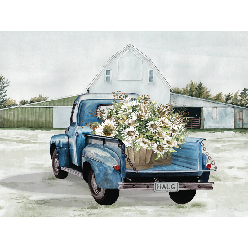 «Country Flower Livraison III» sur impression sur toile, H 32 po x l 48 po