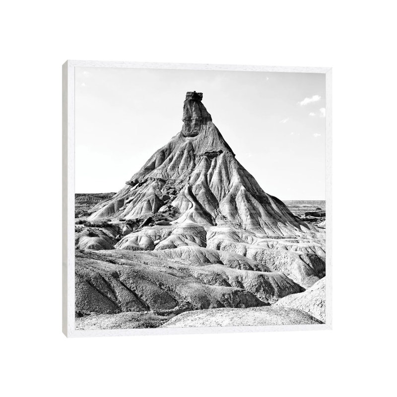 Bardenas Reales B&W by Philippe Hugonnard - Gallery-Wrapped Canvas Giclée on Canvas, White Floater Framed
