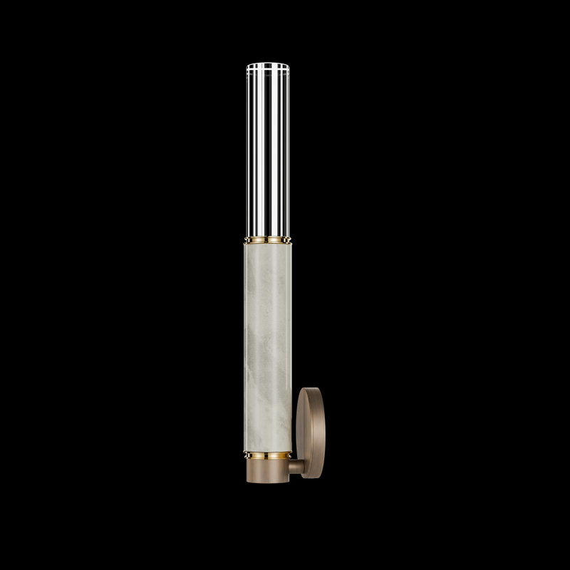 Antonia 21.75" Brass and Bronze LED Sconce with Smoke Finish