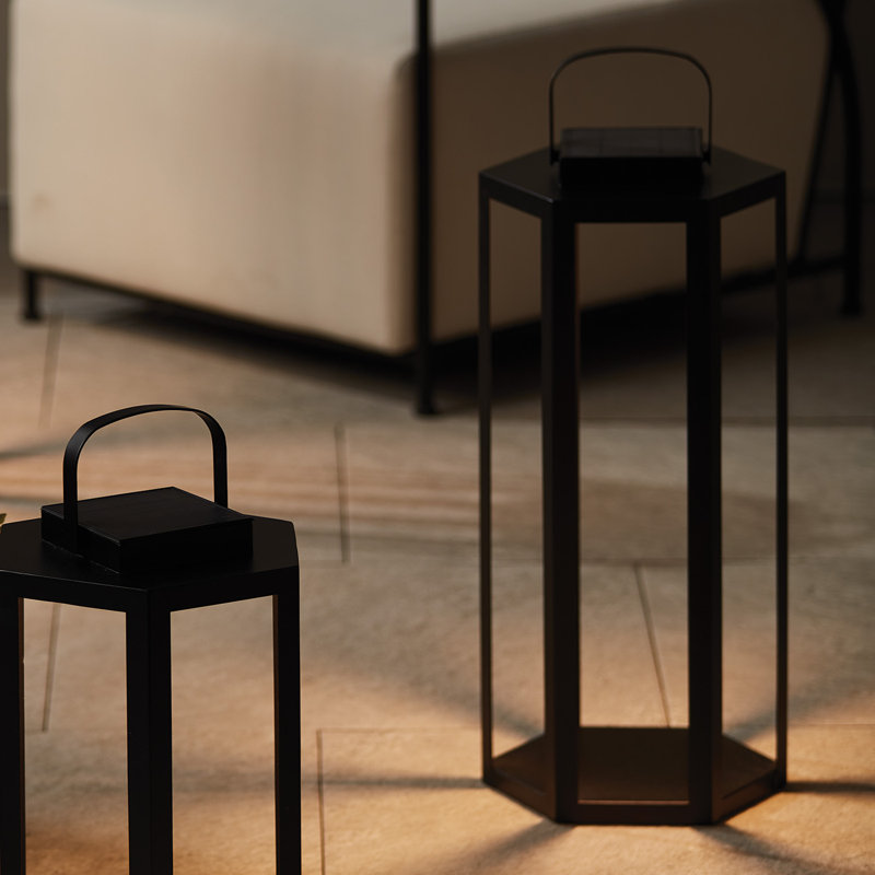 JOYCE SOLAR LANTERN 24", 24", Black