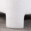Blanc, 73 cm L x 73 cm l x 47 cm H, aucun assemblage requis, douceur incomparable, forme carrée arrondie, repose-pieds multifonctionnel, structure en bois d'eucalyptus, assise mi-ferme, tissu, design moderne, utilisable comme repose-pieds et