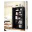 Armoire de rangement en métal robuste avec portes verrouillables - Armoire en acier 71 po avec 4 tablettes réglables pour l'organisation de garage, de bureau ou d'entrepôt, noir