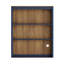 Bibliothèque Scarlett bleu marine avec portes vitrées, 33,9 po de largeur (sans armoire et doit être associée à la partie inférieure de la série Scarlett)-1995822761