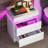 Westerly Modern Style Wooden Nightstand with LED Light and Storage Drawers-979660401