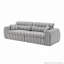 Canapé tissé à compression en chenille rayée, canapé compact à rangée droite avec éponge haute densité, canapé économiseur d'espace requis sans assemblage pour salon, appartement, bureau-129595788