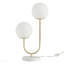 Lampe de table globe en métal 2 lumières