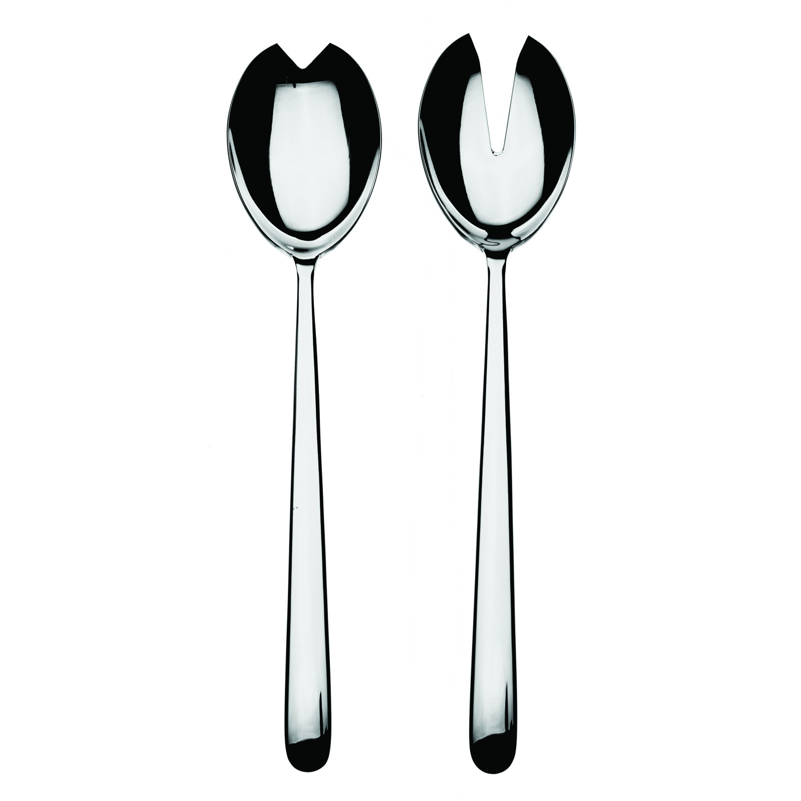 Linea Stainless Steel Salad Servers, Silver