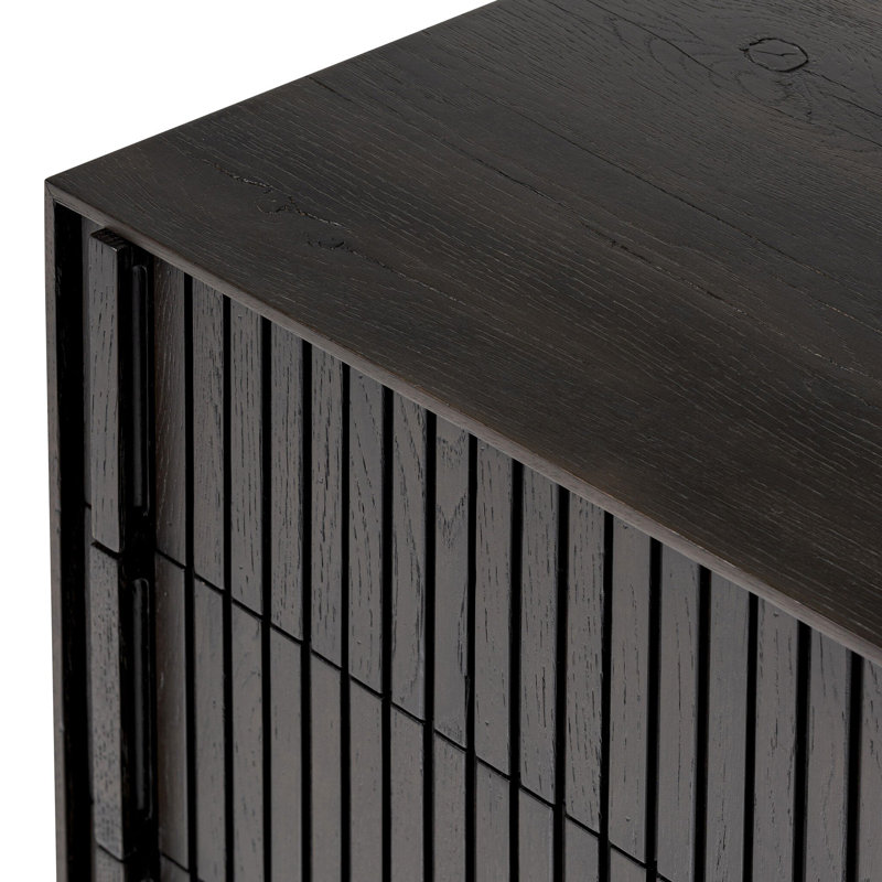 Leo 3 - Drawer Nightstand, Smoked Black