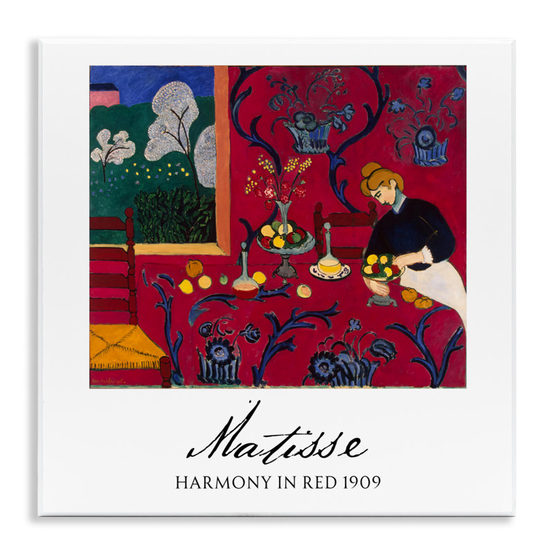 Plaque murale Matisse Harmony In Red, design par Vintage Hustle