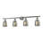 Bell - 4 Light 42" Bath Vanity Light - Polished Nickel Finish - Light Smoke Shade-29567062-31271170