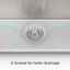 33X22x10"Drop-In Single Bowl Stainless Steel Kitchen Sink