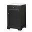 Meuble-lavabo de 20 po avec lavabo, armoire de salle de bain avec porte à fermeture douce, support de rangement et tablette réglable, noir-384617760