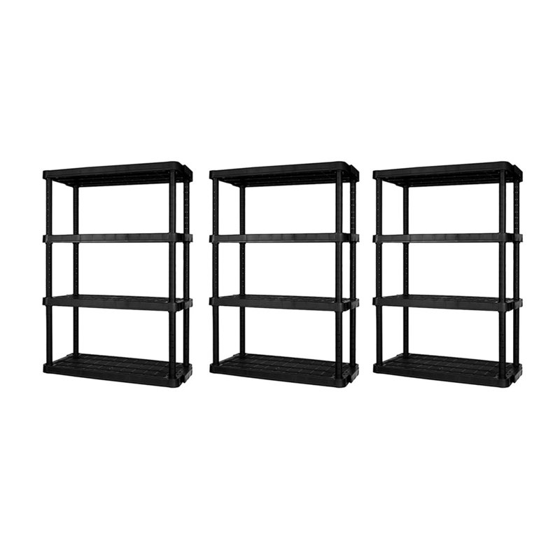 Gracious Living Heavy Duty Adjustable Storage Shelving Unit, 4 Shelf (3 Pack)
