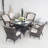 4 - Person Wicker Patio Dining Set with Square Table , Cushions Included-1965397964