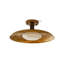 Plafonnier encastré de luxe vintage en fer forgé vieilli de 50 cm (19,69 po) avec abat-jour intérieur en acrylique – Lampe de plafond minimaliste pour couloir, entrée, chambre ou bureau