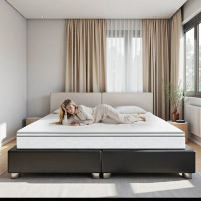 Full Size Mattress,12 Inch Hybrid Mattress in a Box with Gel Memory Foam,Individually Wrapped Pocket Coils Innerspring for Breathable and Durable Support