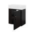 Meuble-lavabo flottant de 21,6 po avec lavabo, meuble-lavabo mural avec lavabo en céramique, rangement à gauche-1328005969