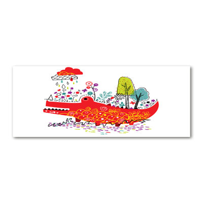 Colorful Crocodile - Wrapped Canvas Print