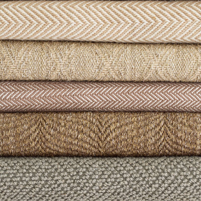 Herringbone Stone Handwoven Cotton Rug, Rectangle 2' x 3'