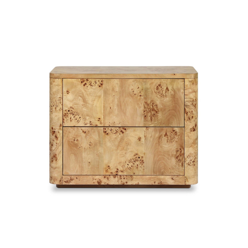 Mullins Nightstand-Natural Mappa Burl