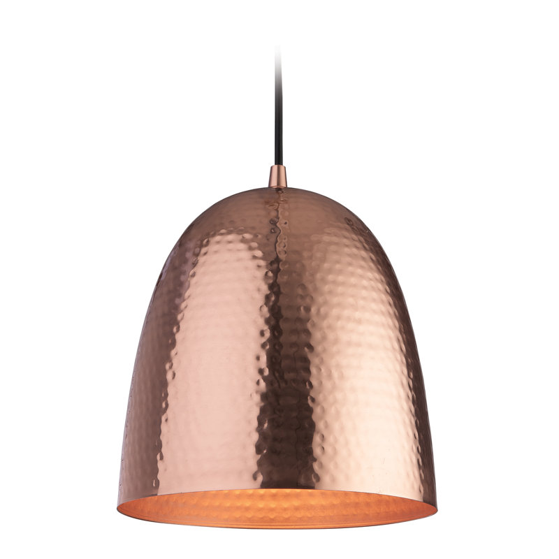 Assam 1 - Light Dome Pendant, Copper / Matt Copper
