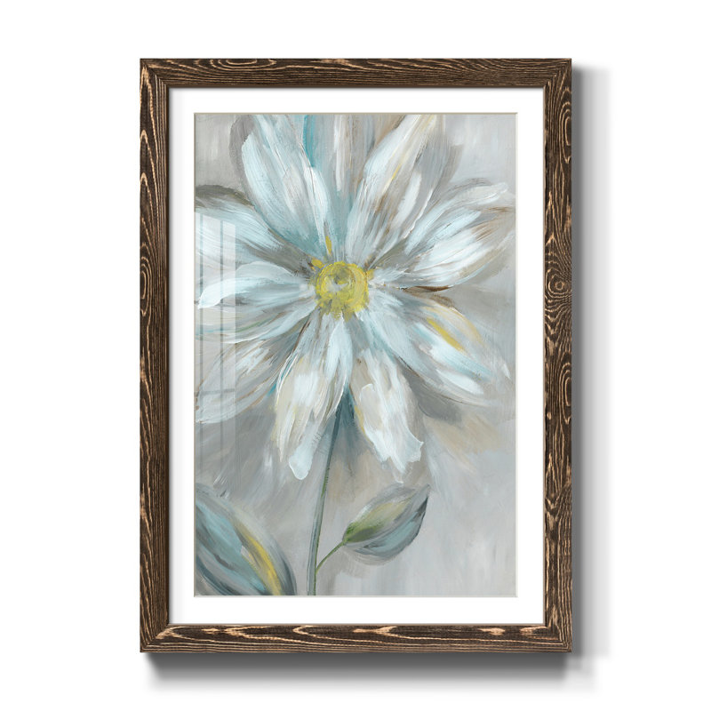 Simple Flower II - cadre photo, reproduction d'art sur papier, H 44 po x l 31 po x P 1 po, Noyer