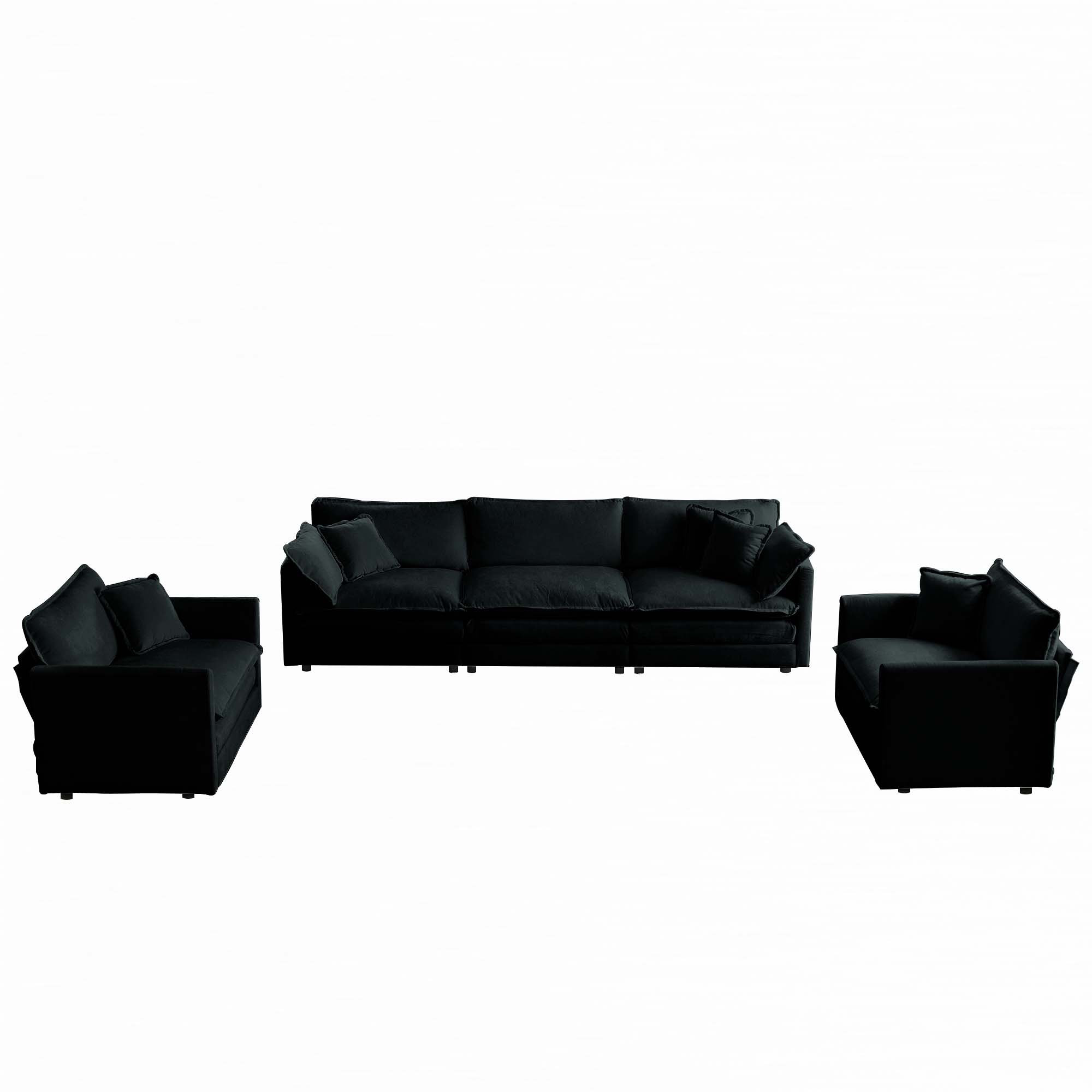 Latitude Run® 3 Piece Set ,Living Room Sofa Set(1+1+3 Seats) Wayfair