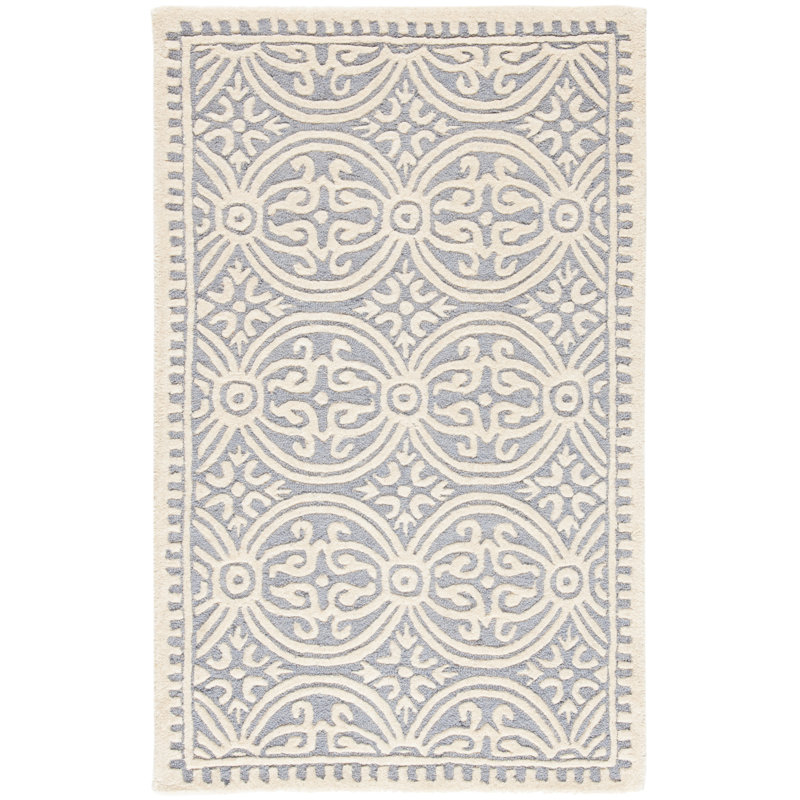 Wool Geometric Indoor Rug, Rectangle 3' x 5'