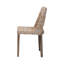 Chaise de salle à manger moderne en bois de rotin gris moderne et brun naturel
