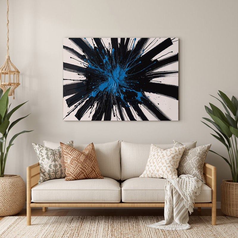 Art mural noir Neo Expressionism 66, H 144 po x l 216 po x P 0,05 po