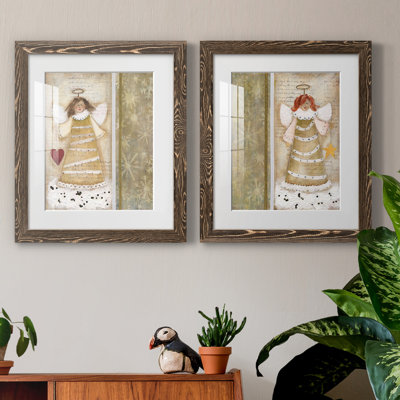«Cloud Angel with Heart», ensemble de 2 peintures