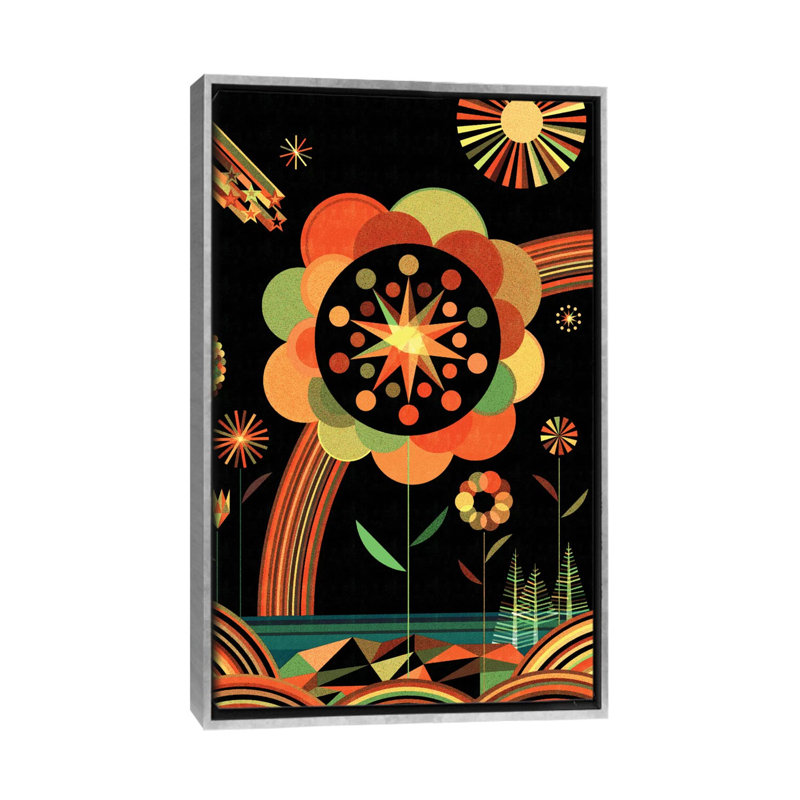 Art sur toile Joyscape, H 60 po x l 40po x P 1,5 po, Toile avec cadre argenté