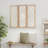 Wood Intricately Carved Floral White Wall Decor with Mandala Design Set