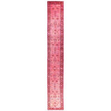 Overdyed One-of-a-Kind 2' 7" X 18' 1" Hand Knotted Area Rug