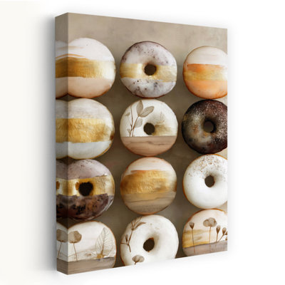 Elegant Donuts Abstract Elegant Minimalist Flower Wall Art