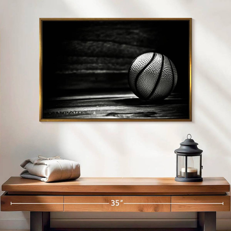 Basketball, Cadre flottant doré, 25 po x 17 po