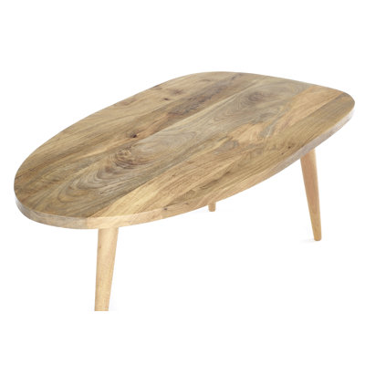Dehon Solid Wood Three Leg Coffee Table