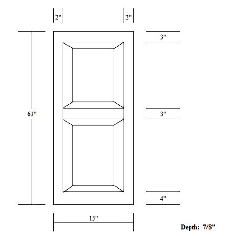 Premier Raised Panel Shutters, Bedford Blue, 63"