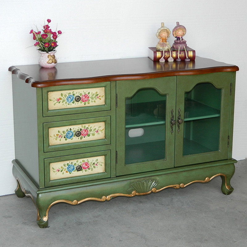 Buffet en bois manufacturé vert clair clair, Vert clair