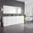 Epic 100 In. White Double Sink Bath Vanity With Carrara Quartz Top And Undermount Porcelain Sinks-968651471