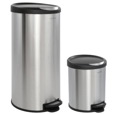 Steel Step On Kitchen Trash Can - 8 Gallons
