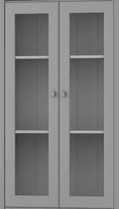 Anita Glass doors 2 pcs Green, Grey
