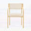 Ensemble de 2 chaises de salle à manger en tissu à structure en bois avec grain de bois naturel et conception ergonomique pour une assise confortable