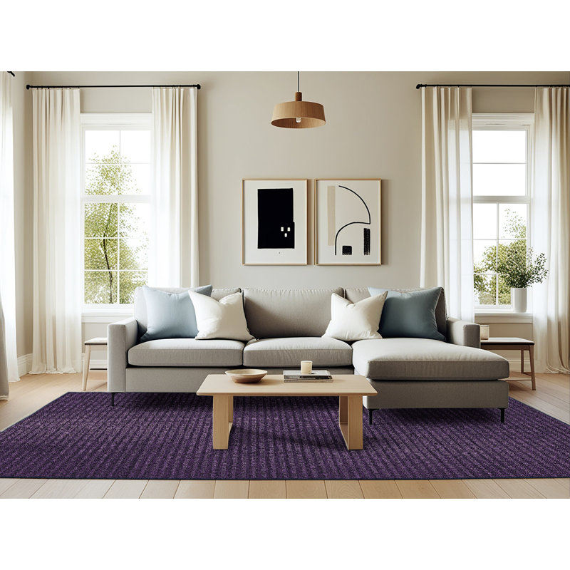 Tapis mauve en laine, Rectangle 6 pi x 9 pi